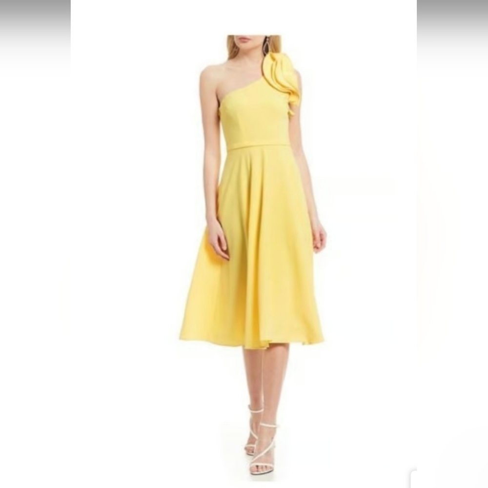 ELIZA‎ J ONE SHOULDER RUFFLE DRESS SIZE 12
